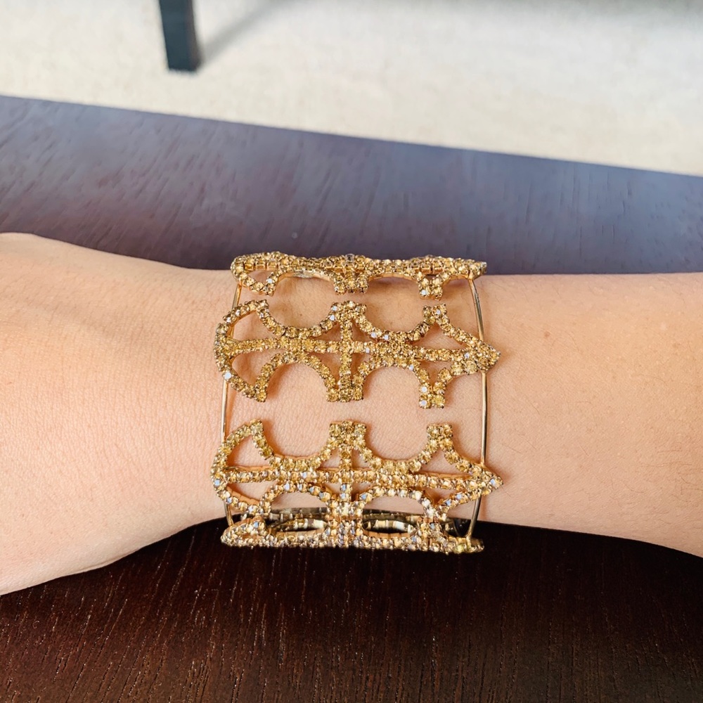 Rose gold cuff bangle bracelet